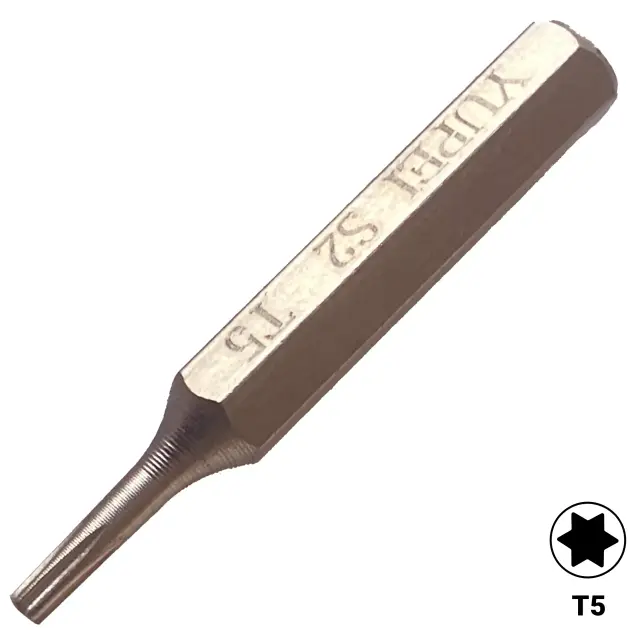 Embout de tournevis en acier S2 Torx T5