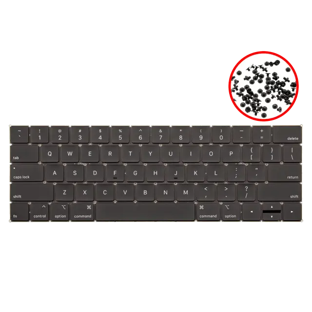 Clavier rétroéclairé avec vis pour Apple MacBook Pro 13" / Pro 15" A1989 / A1990 (2018-2019) (anglais US)