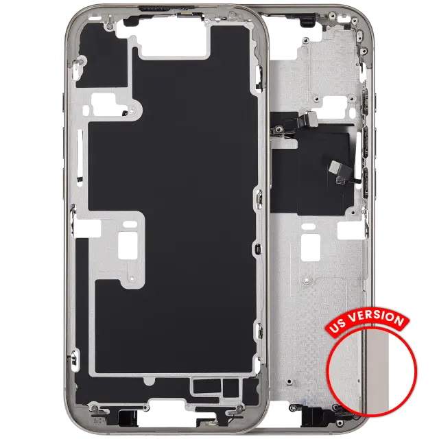 Châssis pour Apple iPhone 16 Pro (version US, compatible premium, titane naturel)