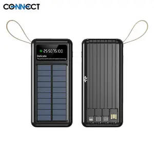 Batterie Externe Power Bank Solaire CONNECT MC-BESN02 20000mAh Noir