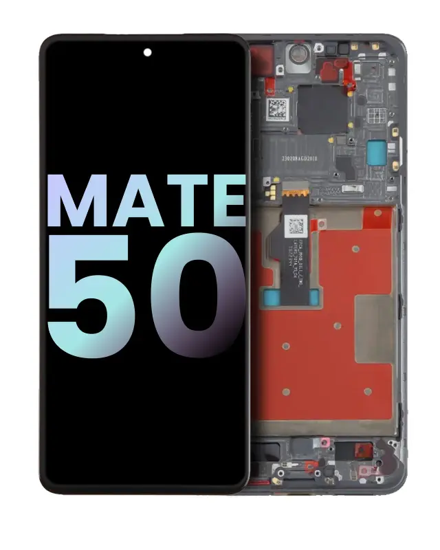 Écran OLED avec châssis pour Huawei Mate 50 (origine, noir)