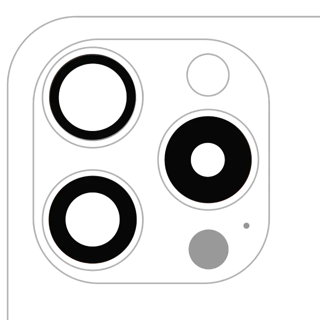 Lentille de caméra arrière avec adhésif pour Apple iPhone 15 Pro (lot de 3, compatible premium)