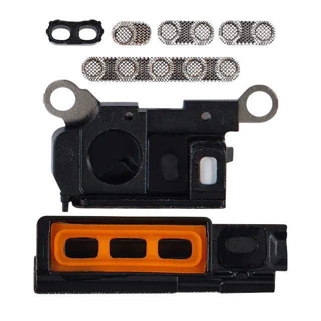 Grille de haut-parleur / micro pour Apple iPhone 15 Pro Max (titane noir, lot de 10)