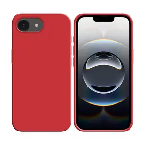 Coque Silicone Compatible pour Apple iPhone 16e (#14) Rouge