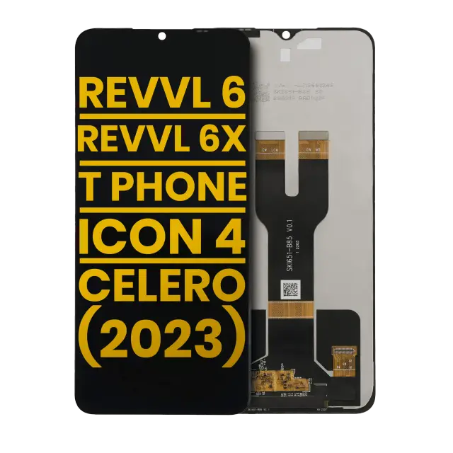 Écran pour Revvl T-Mobile Revvl 6 / Revvl 6x 5G / T Phone / Cricket Icon 4 / Boost Mobile Celero 5G (2023) (reconditionné, toutes couleurs)