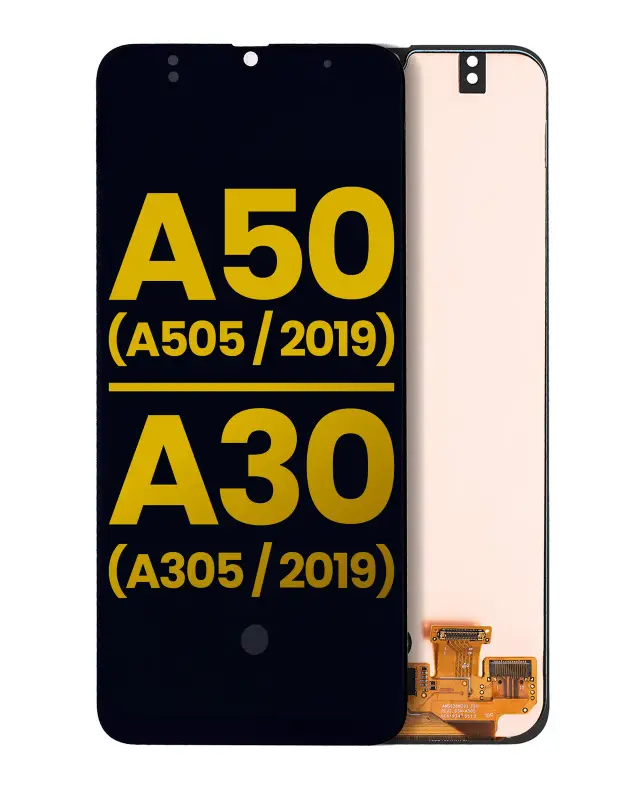Écran OLED sans châssis pour Samsung Galaxy A50 (A505 / 2019) / A30 (A305 / 2019) (All Models, reconditionné, toutes couleurs)