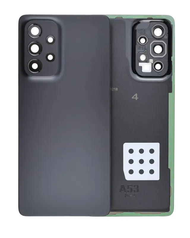 Vitre arrière pour Samsung Galaxy A53 5G (A536 / 2022) (pack service origine, noir)