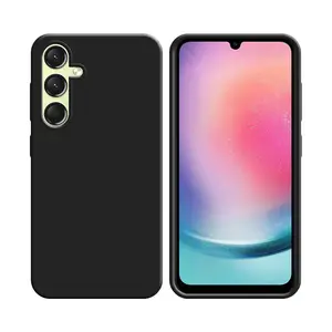 Coque Silicone Compatible pour Samsung Galaxy A24 4G A245 (#3) Noir