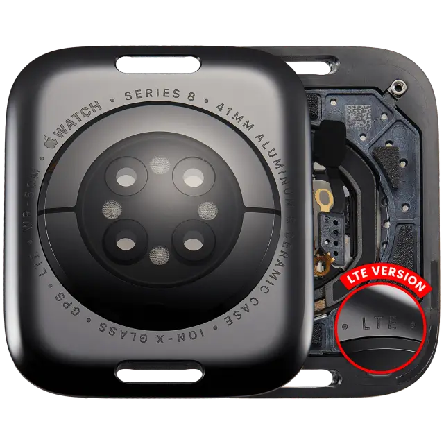 Vitre arrière pour Apple Watch Series 8 (41mm) (LET Version, Aluminum / Space Black)