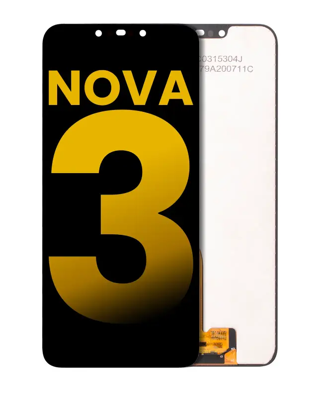 Écran LCD sans châssis pour Huawei Nova 3 (reconditionné, noir)