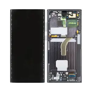 Écran Tactile Oled avec Châssis Samsung Galaxy S22 Ultra S908 Noir