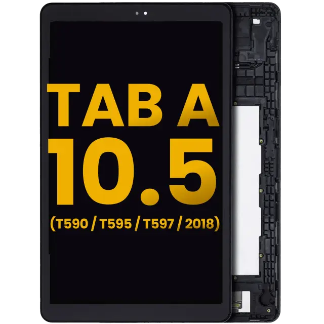 Écran LCD avec châssis pour Samsung Galaxy Tab A 10.5" (T590 / T595 / T597) (2018) (reconditionné, noir)