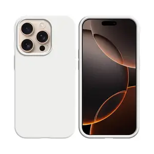 Coque Silicone Compatible pour Apple iPhone 16 Pro (#09) Blanc