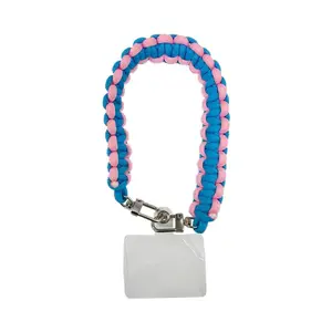Bracelet pour Smartphone Tressé Bleu et Rose