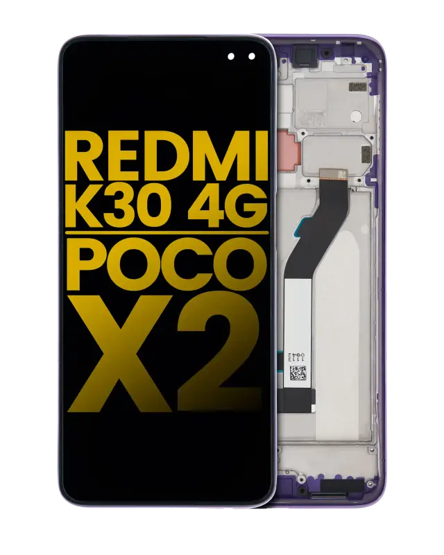 Écran LCD avec châssis pour Xiaomi Redmi K30 4G / Poco X2 (reconditionné, violet)