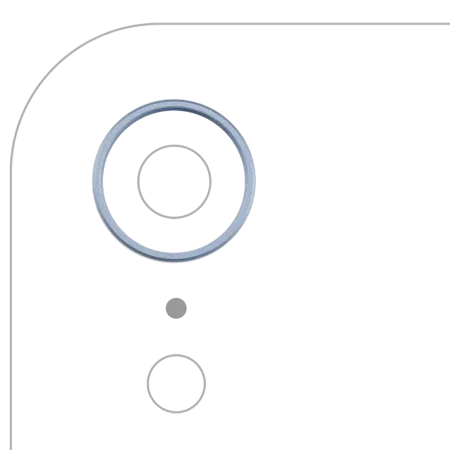 Anneau de contour de caméra arrière pour Apple iPhone XR (bleu)