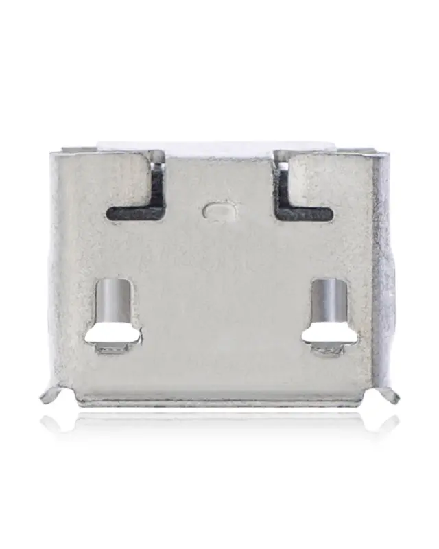 Connecteur de charge à souder — format Micro B, 5 broches, 2 points de fixation (C155)