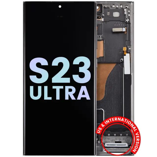 Écran OLED avec châssis pour Samsung Galaxy S23 Ultra 5G (version US & internationale, pack service origine, vert)