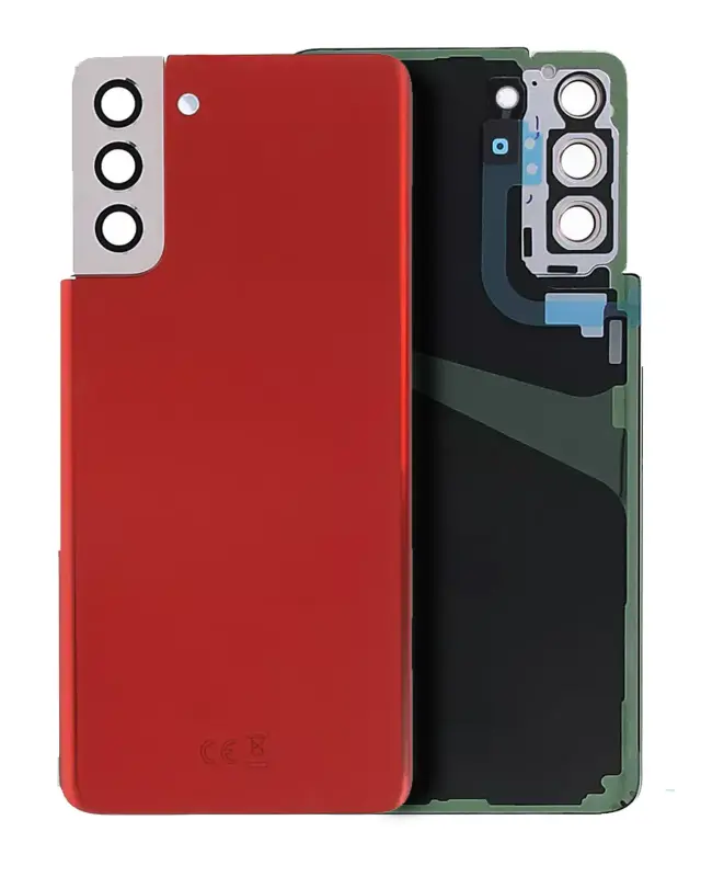 Vitre arrière pour Samsung Galaxy S21 Plus 5G (compatible premium, Phantom Red)