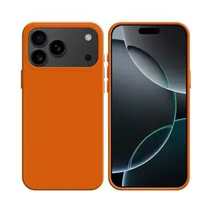 Coque Silicone Compatible pour Apple iPhone 17 Pro Max (#13) Orange
