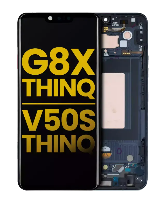 Écran OLED avec châssis pour LG G8X ThinQ / V50S ThinQ 5G (reconditionné, Aurora Black)