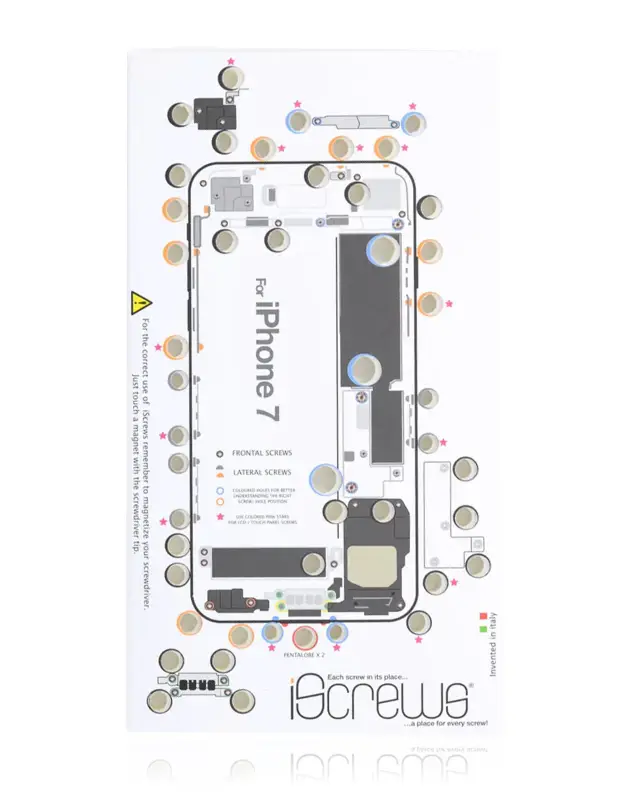 Tapis de positionnement des vis iScrews pour iPhone 7 – dottorpod