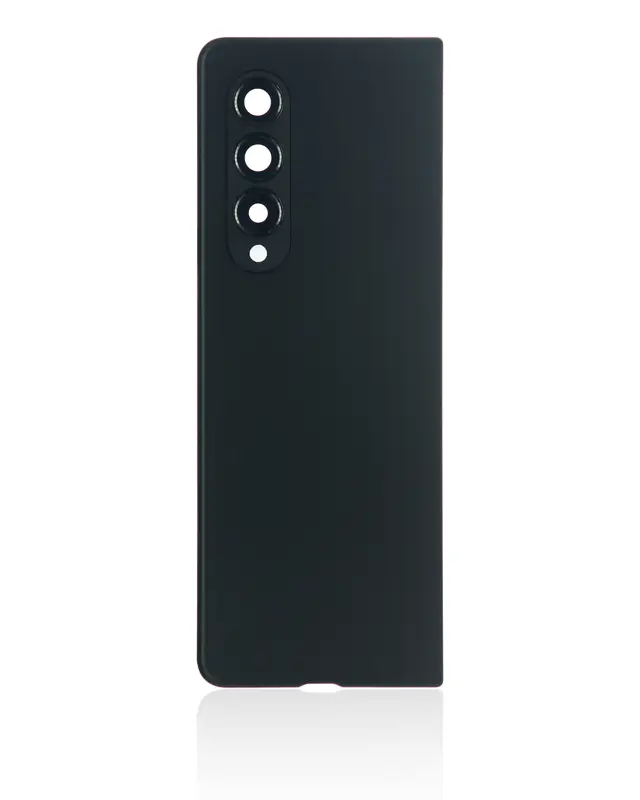 Vitre arrière avec protection des objectifs pour Samsung Galaxy Z Fold 3 5G (compatible, noir fantôme)