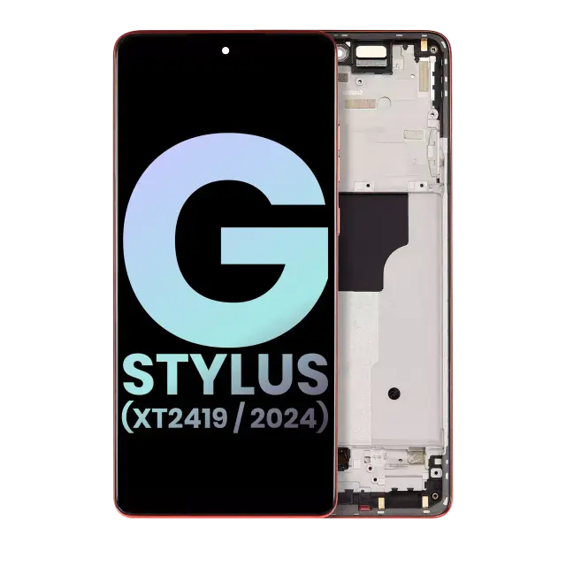 Écran OLED avec châssis pour Motorola Moto G Stylus 5G (XT2419 / 2024) (origine, Scarlet Wave)