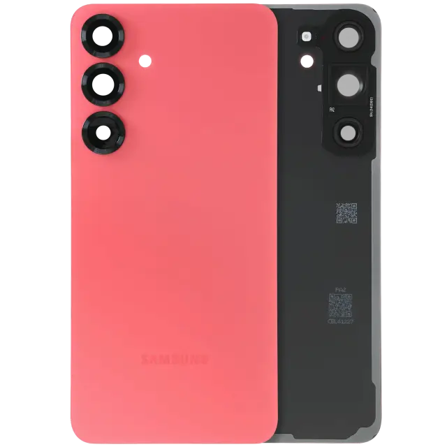 Vitre arrière pour Samsung Galaxy S25 Plus 5G (pack service origine, Coral Red)