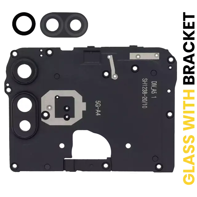 Lentille de caméra arrière avec support pour Motorola Moto E (XT2052 / 2020) (noir)