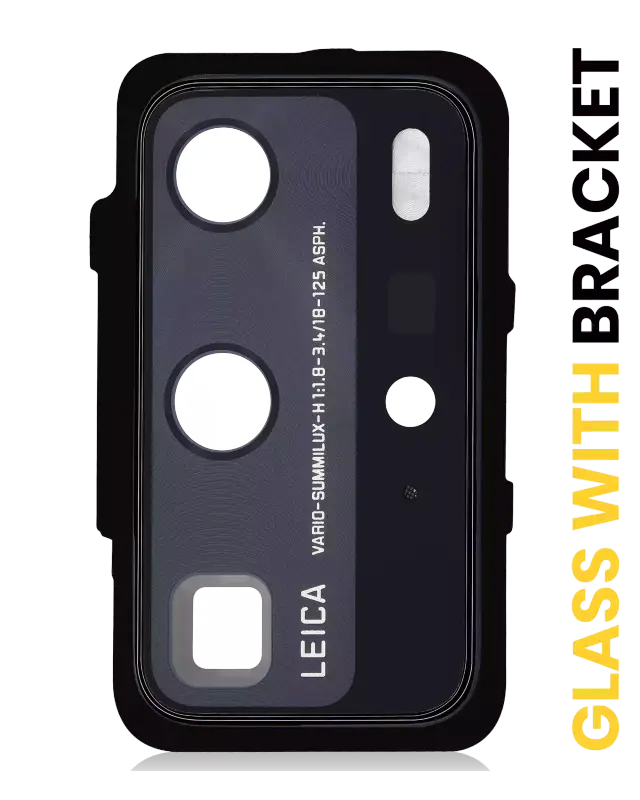 Lentille de caméra arrière avec support pour Huawei P40 Pro (noir)