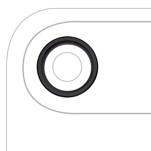 Anneau de contour de caméra arrière pour Apple iPhone Air (noir sidéral, lot de 10)