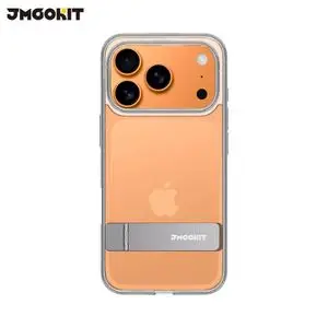 Coque de Protection Metal Bracket JMGOKIT pour Apple iPhone 17 Pro Transparent