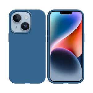 Coque Silicone Compatible pour Apple iPhone 14 (#20) Bleu Marine