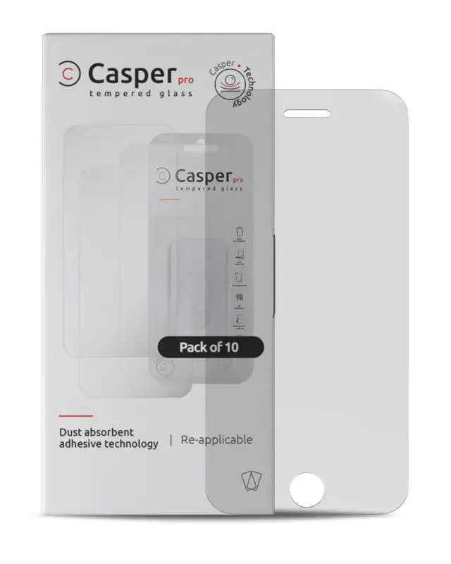 Verre trempé pour Apple iPhone 6 / 6S / 7 / 8 / SE (2020) / SE (2022) (lot de 10, transparent)