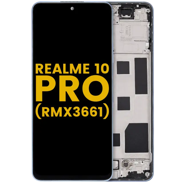 Écran LCD avec châssis pour Realme 10 Pro (RMX3661) (reconditionné, Nebula Blue)
