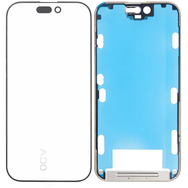 Vitre d’écran avec OCA pour Apple iPhone 16 Pro (OCA Master)