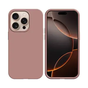 Coque Silicone Compatible pour Apple iPhone 16 Pro Max (#06) Rose