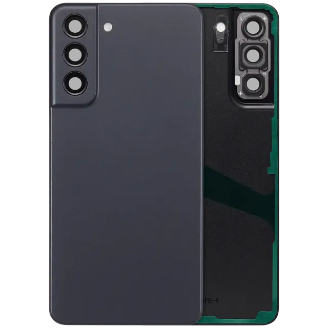 Vitre arrière pour Samsung Galaxy S21 FE 5G (sans logo, compatible premium, graphite)