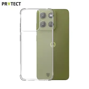 Coque Silicone Renforcée PROTECT pour Motorola Moto G15/Moto G15 Power Transparent