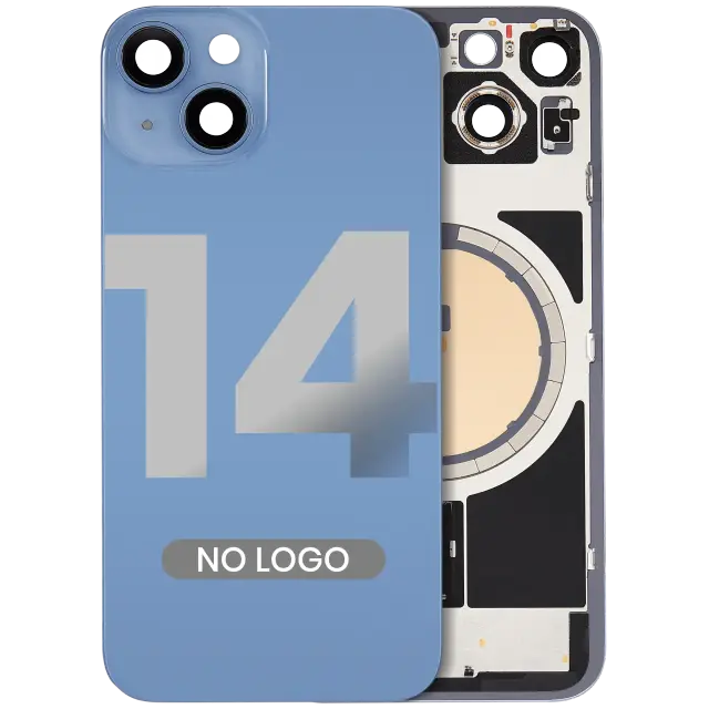 Vitre arrière pour Apple iPhone 14 (bleu, sans logo)