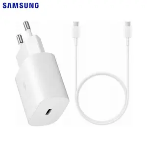 Chargeur Secteur USB-C Samsung EP-TA800W + DA705BWE 25W 3A avec Cable Type-C GP-PTU021SOAWQ Bulk Blanc