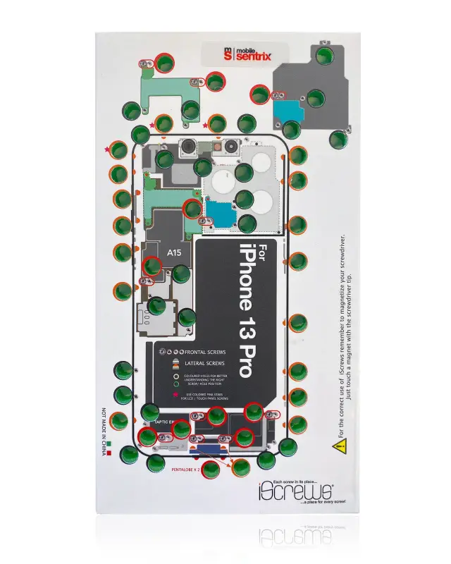 Tapis de positionnement des vis iScrews dottorpod pour iPhone 13 Pro