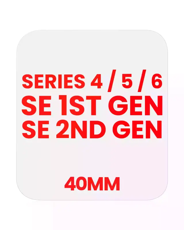 Film OCA pour Apple Watch Series 4 / 5 / 6 / SE (1re / 2e génération) 40 mm (lot de 10)