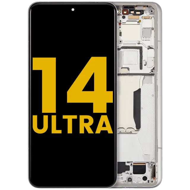 Écran OLED avec châssis pour Xiaomi 14 Ultra (reconditionné, blanc)
