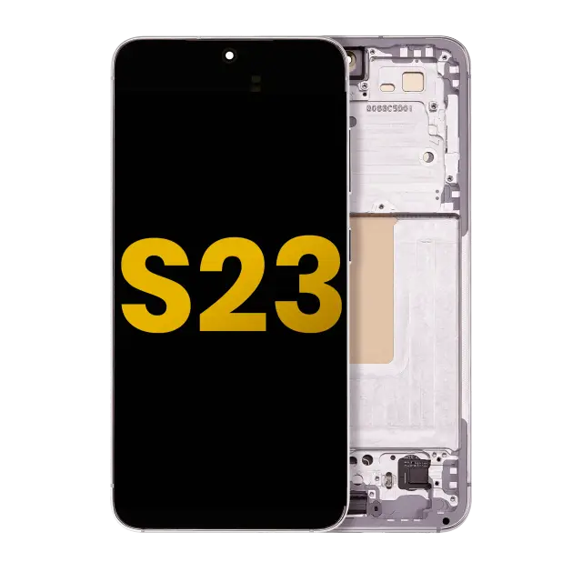 Écran OLED avec châssis pour Samsung Galaxy S23 5G (version US & internationale, reconditionné, Pink / Lavender)