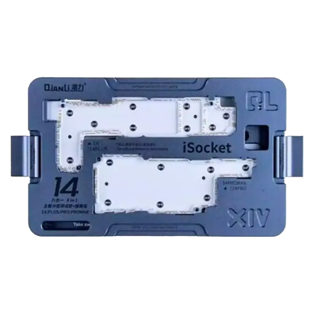 Support de test de carte mère Qianli iSocket 8-en-1 pour série iPhone 14 + plateforme de rebillage