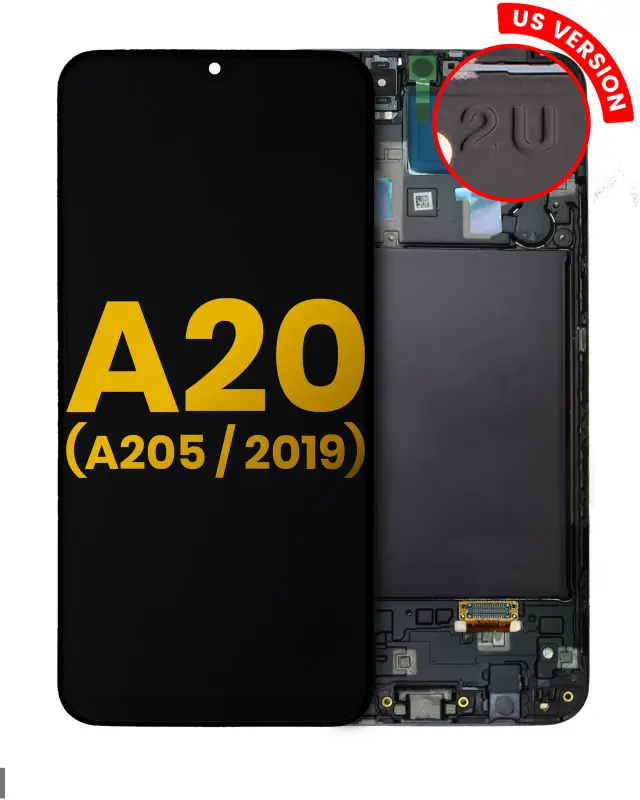 Écran OLED avec châssis pour Samsung Galaxy A20 (A205 / 2019) (version US, reconditionné, toutes couleurs)