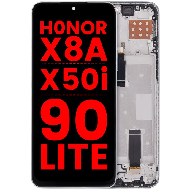Écran pour Honor X8A / X50i / 90 Lite ((compatible premium, Titanium Silver)