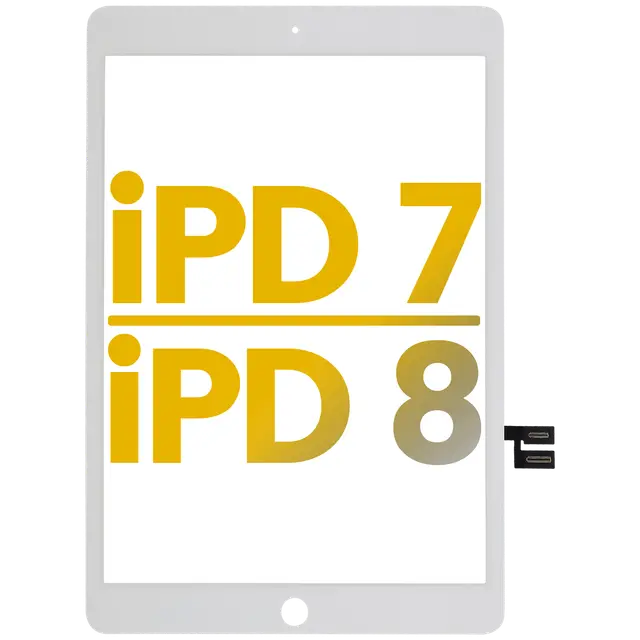 Vitre tactile pour Apple iPad 7 (2019) / iPad 8 (2020) (premium, blanc)